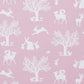 Hibou Home Wallpaper Roll - Enchanted Wood - Peony Pink