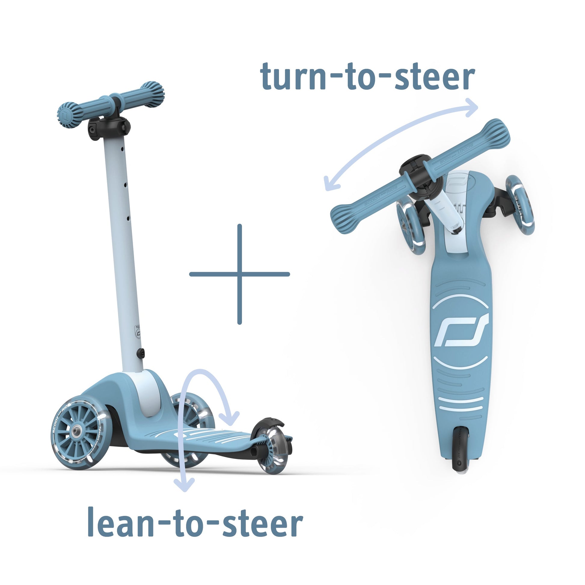 Scoot & Ride Highway Kick 3S LED Scooter - Steel