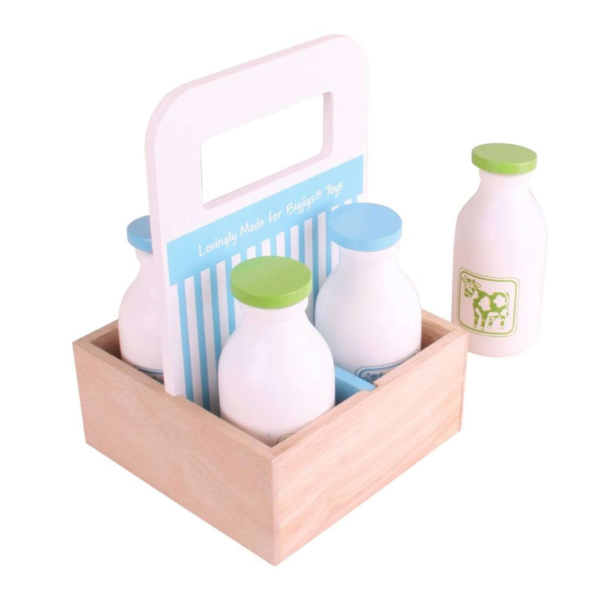 Bigjigs Wooden Milkman Delivery Playset