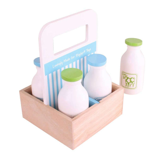 Bigjigs Wooden Milkman Delivery Playset
