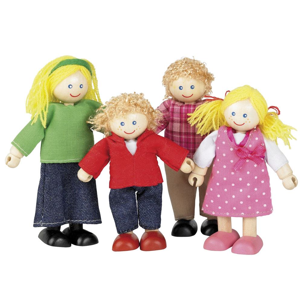 Tidlo Wooden Multicultural Dolls - White Family