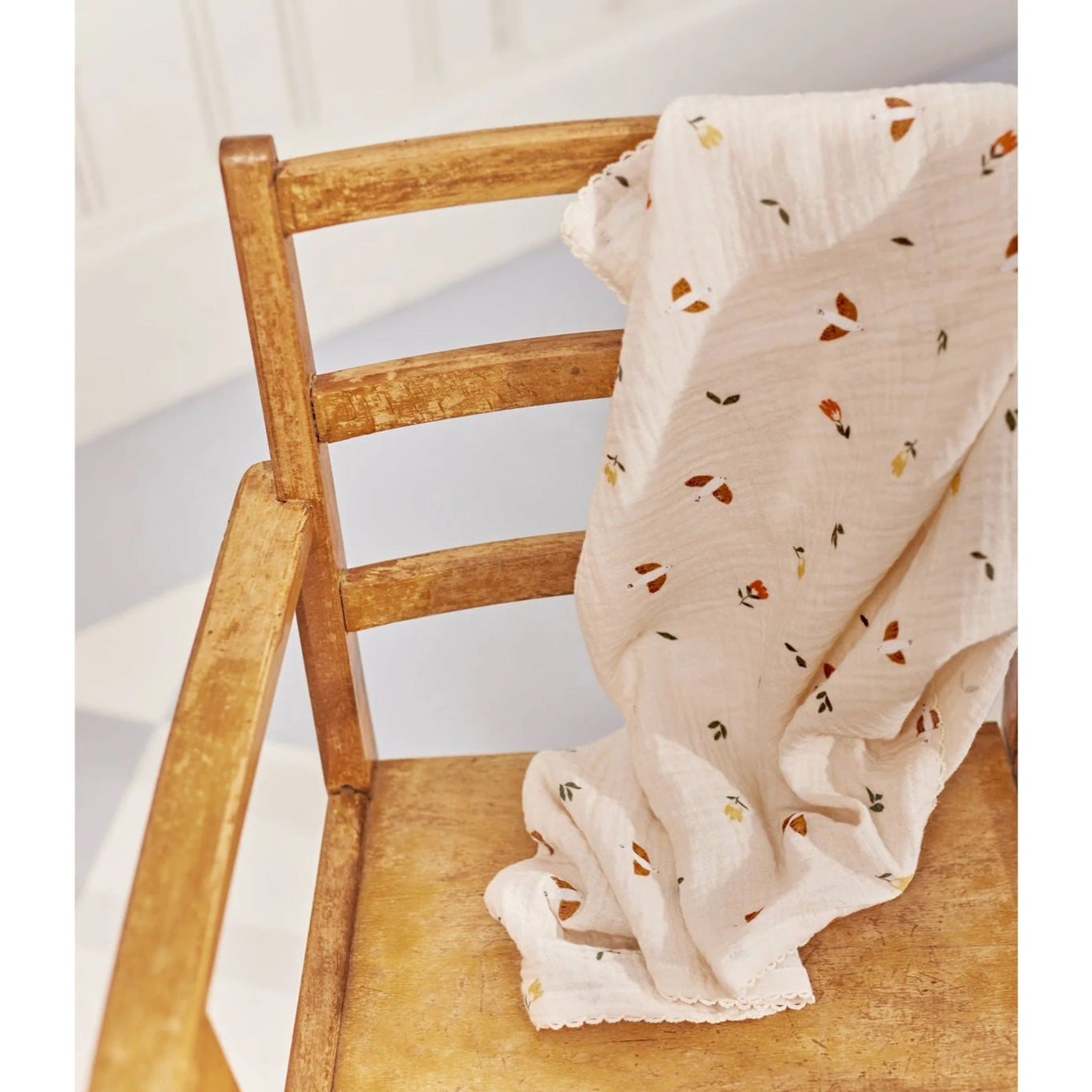 Dear April 3-Pack Organic Muslin Cloths - Songbirds