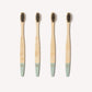 Wild & Stone Adult Bamboo Toothbrush - 4 Pack - Medium Bristles