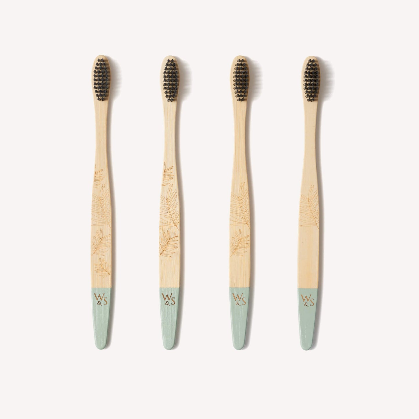 Wild & Stone Adult Bamboo Toothbrush - 4 Pack - Medium Bristles