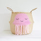 Bellybambino Pink Jellyfish Seagrass Basket - Extra Large