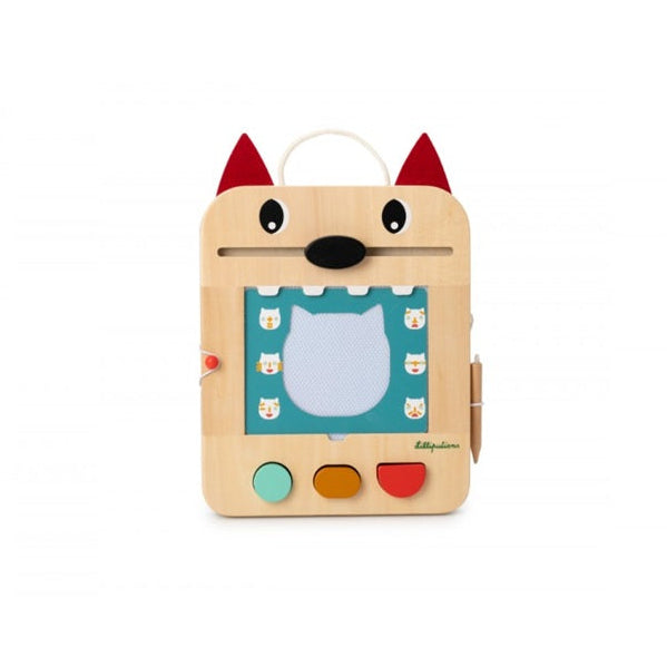 Lilliputiens Wooden Magical Slate - Louis the wolf