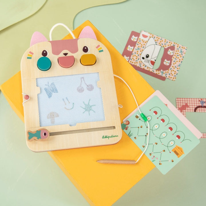 Lilliputiens Wooden Magical Slate - Jeanne the Cat