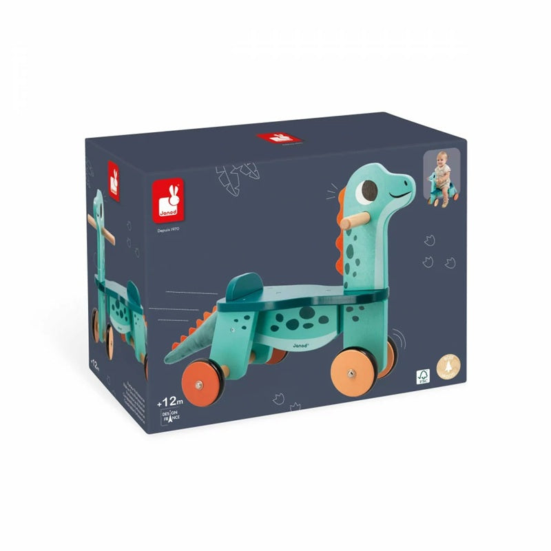 Janod Wooden Ride-On Dino Portosaurus