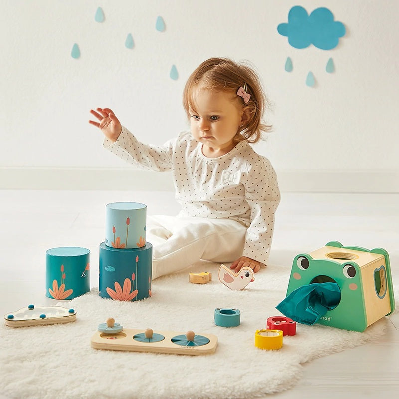 Janod Wooden Sensory Toy Box Set - Age 12 Months