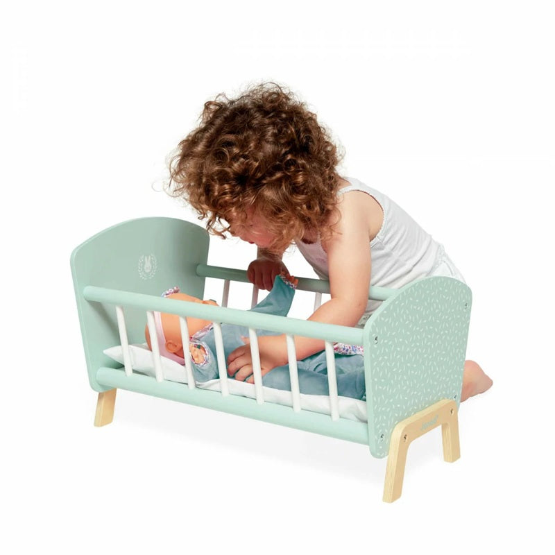 Janod Wooden Doll's Cot