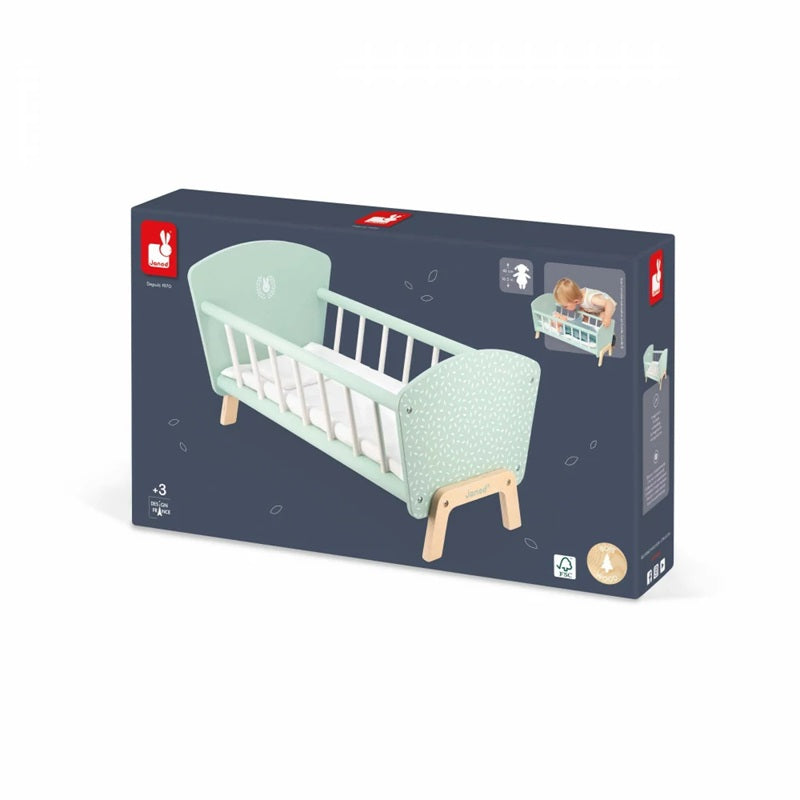 Janod Wooden Doll's Cot