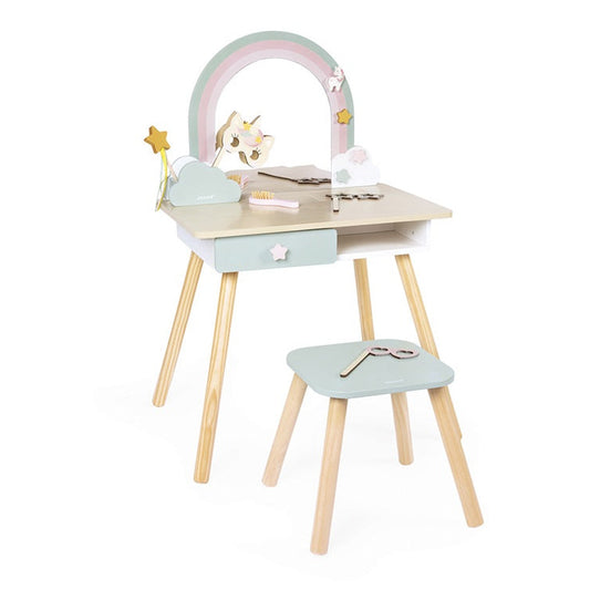 Janod Unicorn Wooden Dressing Table & Accessories