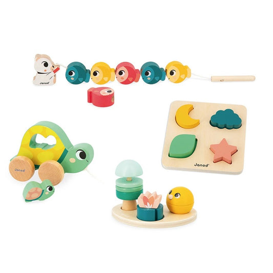 Janod Wooden Toy Box Set - Age 18 Months+