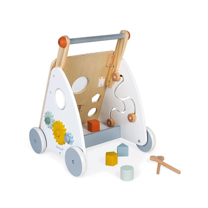 Janod Wooden Multi-Activity Baby Walker