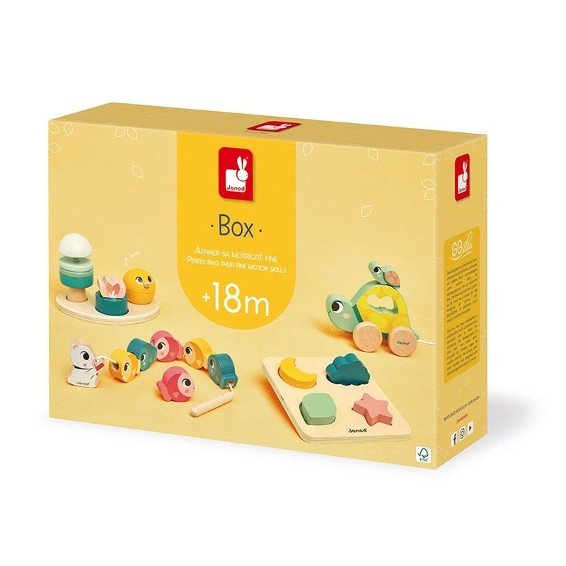 Janod Wooden Toy Box Set - Age 18 Months+