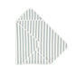 Jollein Organic Hooded Terry Baby Towel - Sea Green Stripe