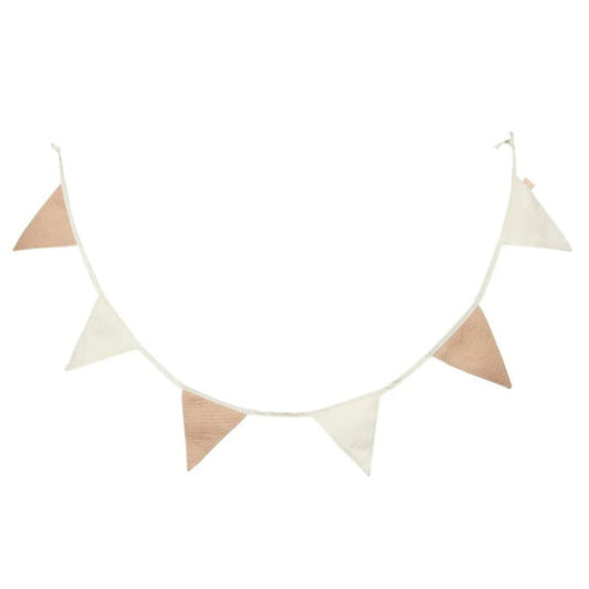 Jollein Cotton Flag Bunting - Biscuit/Ivory