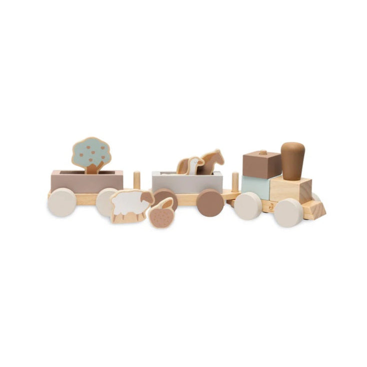 Jollein Wooden Stacking Train - Farm