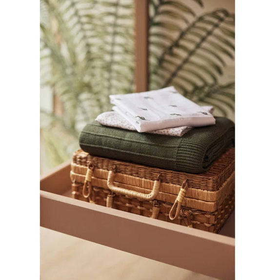 Jollein Organic Cot Blanket - Pure Knit - Leaf Green
