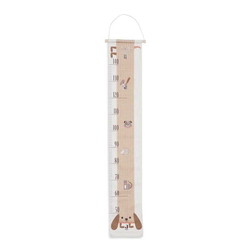 Jollein Cotton Canvas Height Chart - Animal Friends