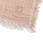 Jollein Organic Muslin Cot Blanket - Fringe - Moonstone/Ivory