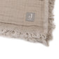 Jollein Organic Muslin Cot Blanket - Fringe - Olive/Ivory