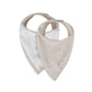 Jollein Baby Bandana Dribble Bib - 2 Pack - Harvest/Natural