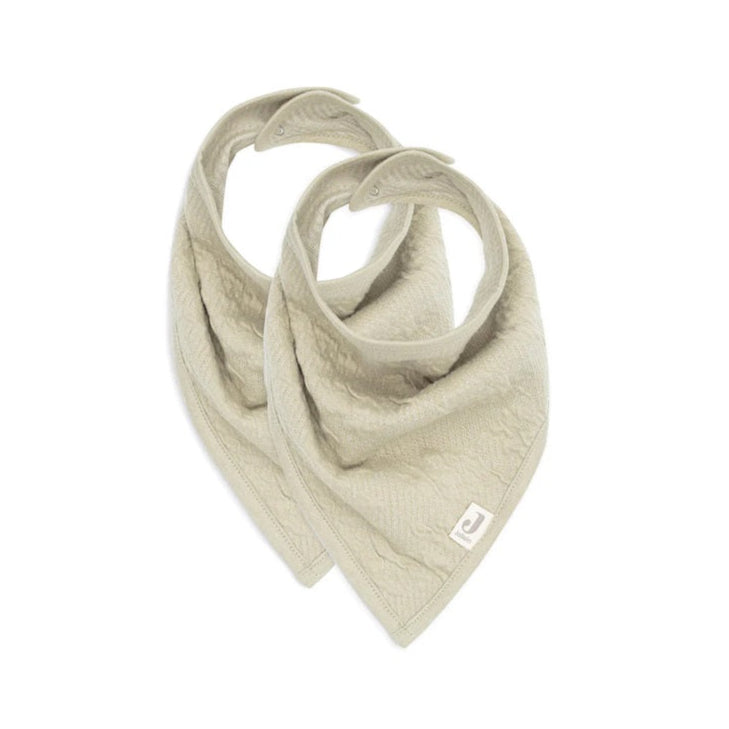 Jollein Baby Bandana Dribble Bib - 2 Pack - Soft Waves Olive Green