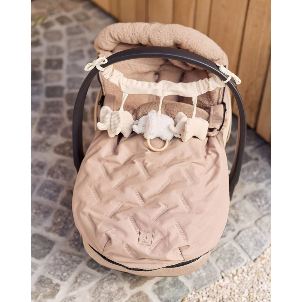 Jollein Stroller Footmuff - Embossed - Milky Coffee