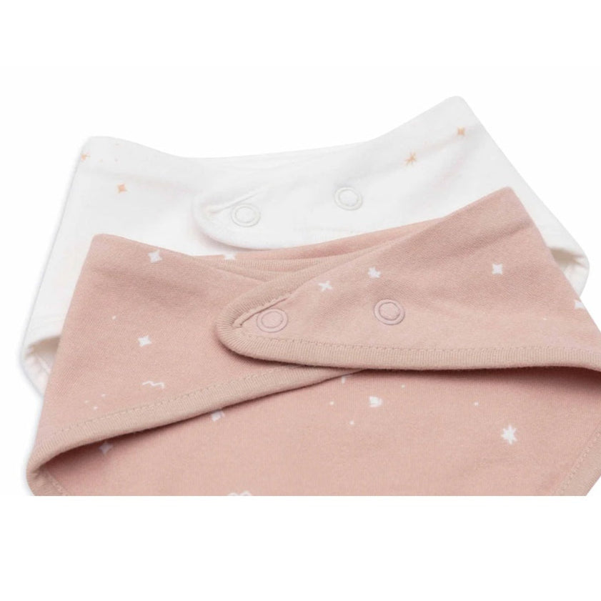 Jollein Baby Bandana Dribble Bib - 2 Pack - Twinkling Wild Rose