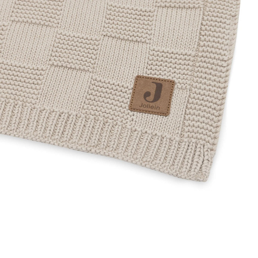 Jollein Organic Cot Blanket - Box Knit - Sand
