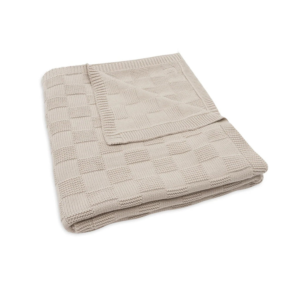 Jollein Organic Cot Blanket - Box Knit - Sand