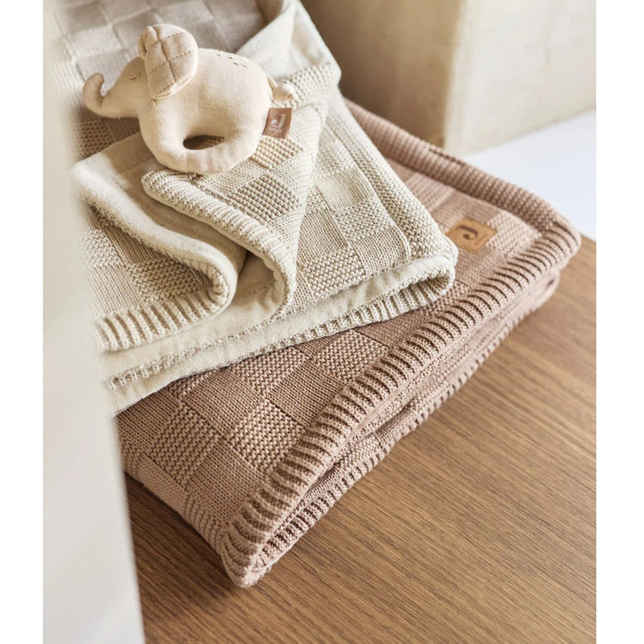 Jollein Organic Cot Blanket - Box Knit - Sand