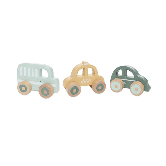 Jollein Wooden Toy Cars - 3 Pack