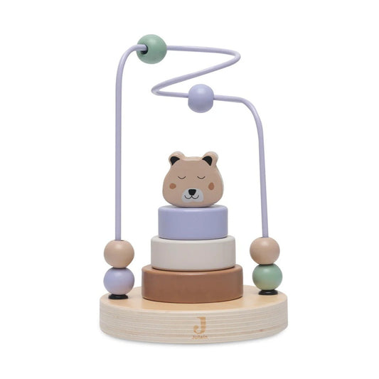Jollein Wooden Bead Maze - Jungle Jambo - Biscuit