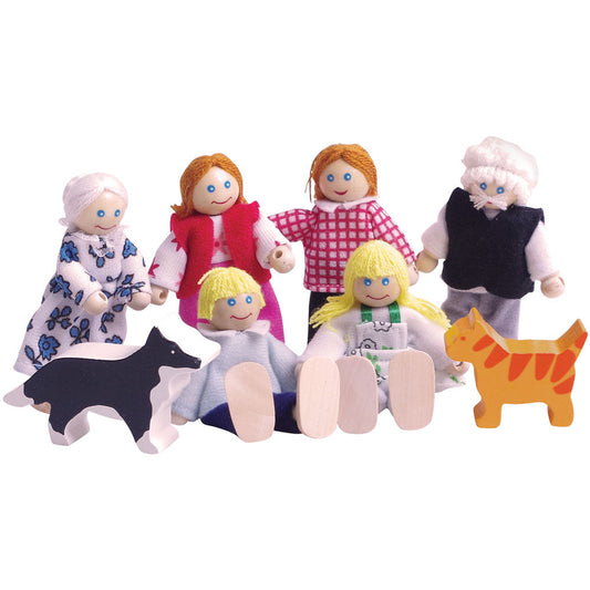Bigjigs Heritage Doll Family Playset