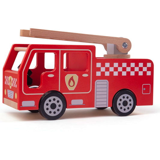 Bigjigs Wooden Toy Fire Engine