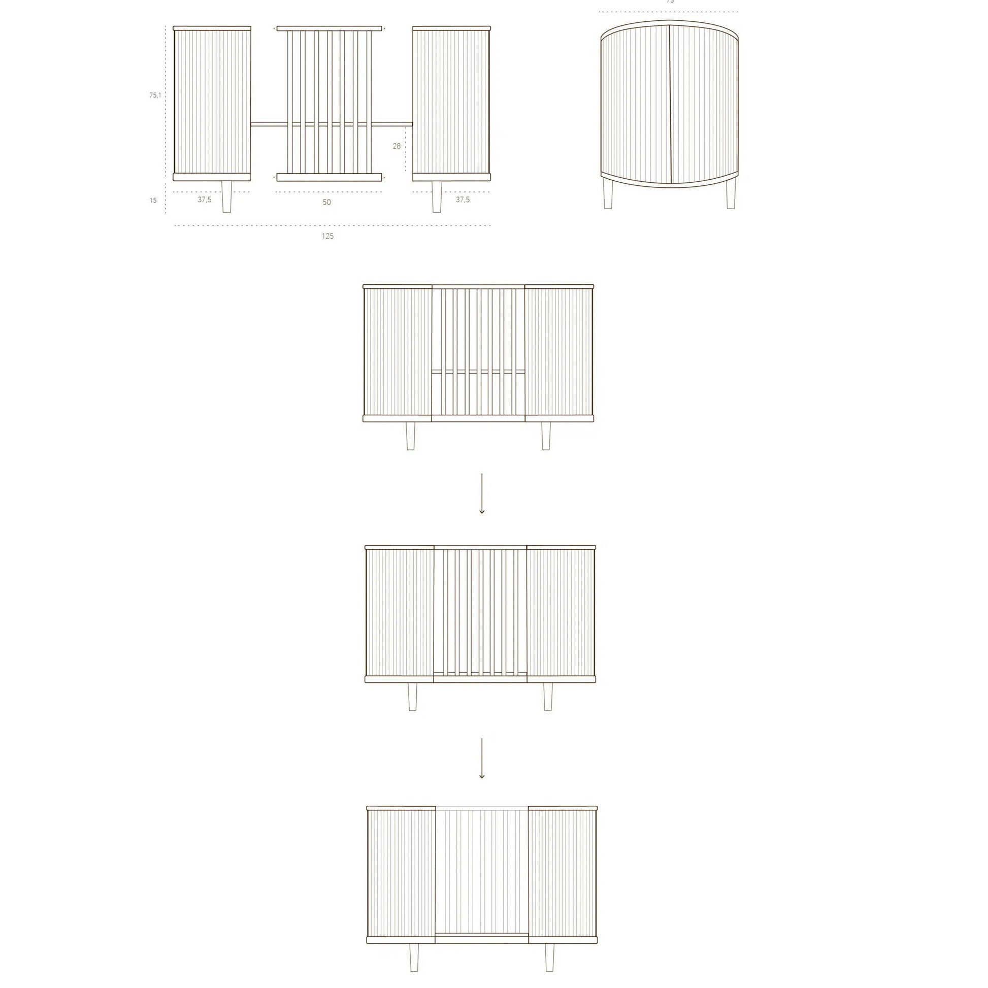 Kas Kopenhagen Kai Baby Cot