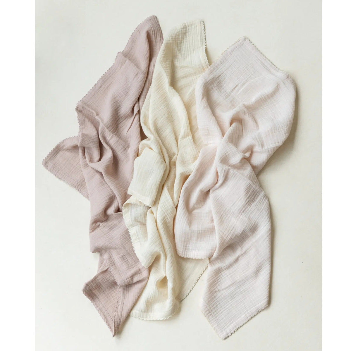 Kas Kopenhagen Kai Organic Baby Changing Cloths - 3 Pack - Rose