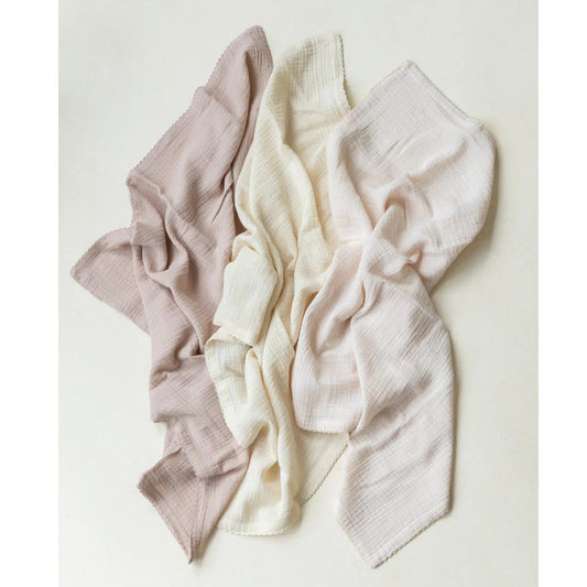 Kas Kopenhagen Kai Organic Baby Changing Cloths - 3 Pack - Rose
