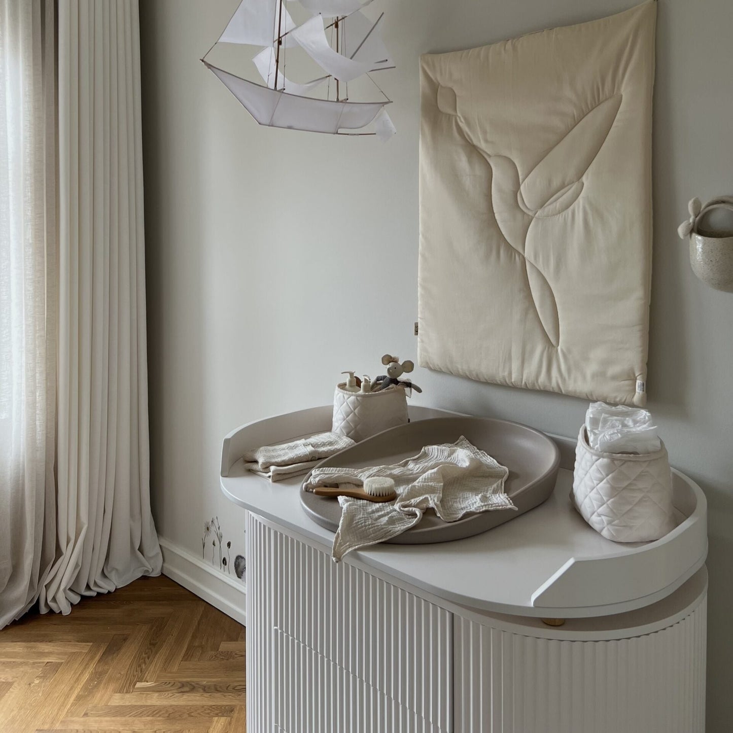 Kas Kopenhagen Kai Baby Changing Mat - Dusty Stone