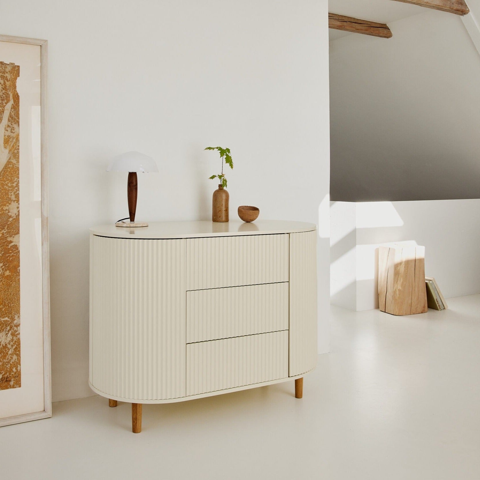 Kas Kopenhagen Kai Dresser & Changing Unit - Cream Oak