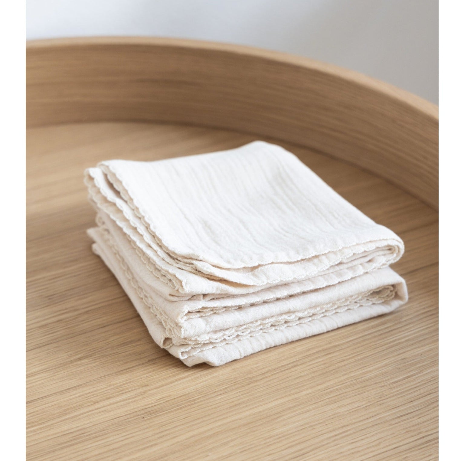 Kas Kopenhagen Kai Organic Muslin Cloths - 2 Pack - White