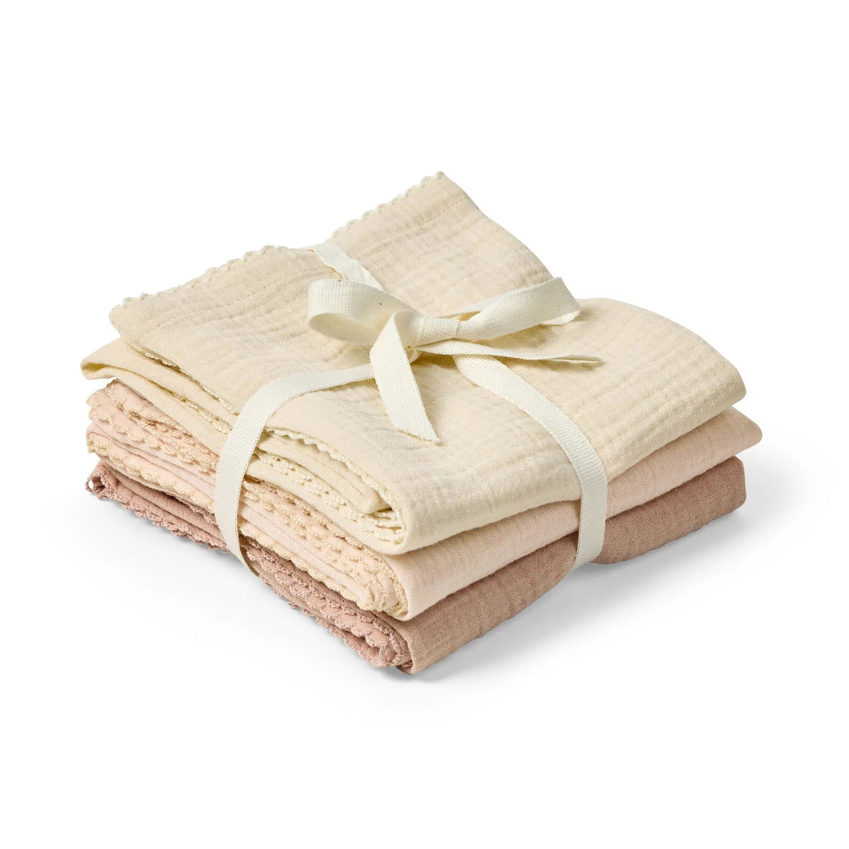 Kas Kopenhagen Kai Muslin Cloths - 3 Pk - Rose