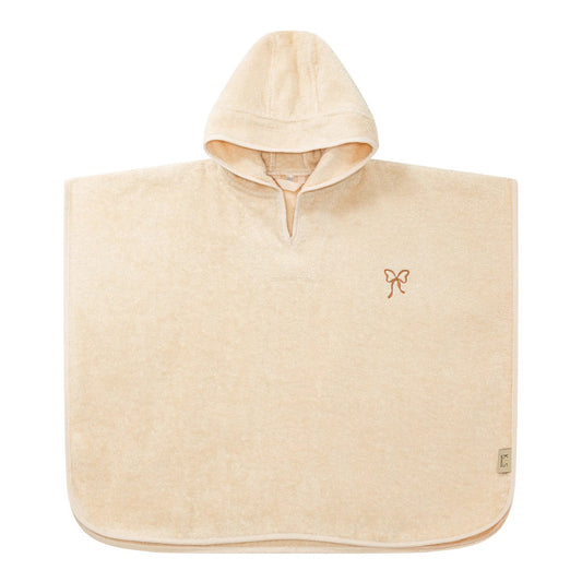 Kas Kopenhagen Hooded Poncho - Embroidered Bow (2 Sizes Available)