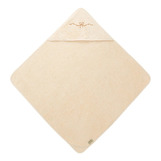 Kas Kopenhagen Hooded Baby Towel - Embroidered Bow