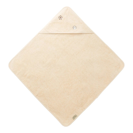 Kas Kopenhagen Hooded Baby Towel - Embroidered Football