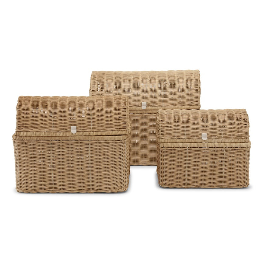 Kas Kopenhagen Raffia Storage Basket - Desert