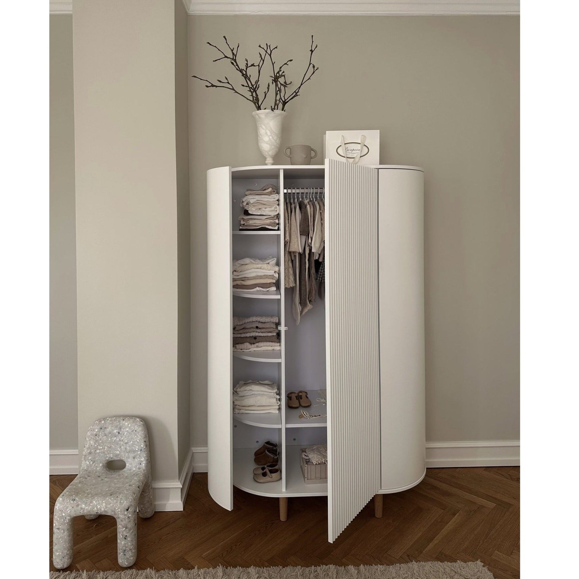 Kas Kopenhagen Kai Wardrobe - Cream Oak