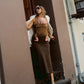 Kas Kopenhagen Mio Baby Carrier - Brown with Lace